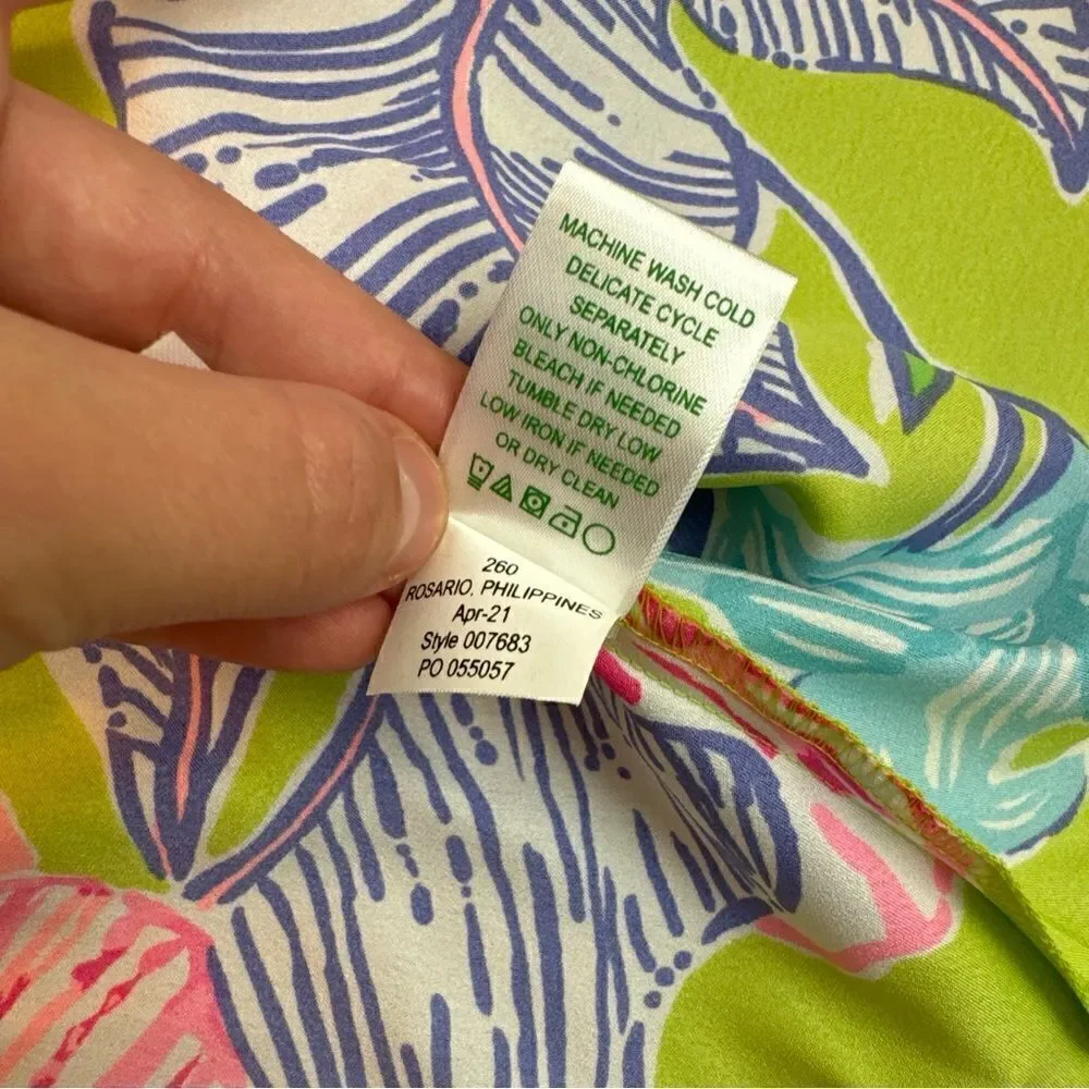 Lilly Pulitzer CORY MIDI SKIRT Matcha Green Boho Babe Pink White 4 $128 Retail